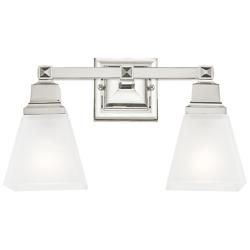 Mission 9 1/2" High Polished Chrome 2-Light Wall Sconce