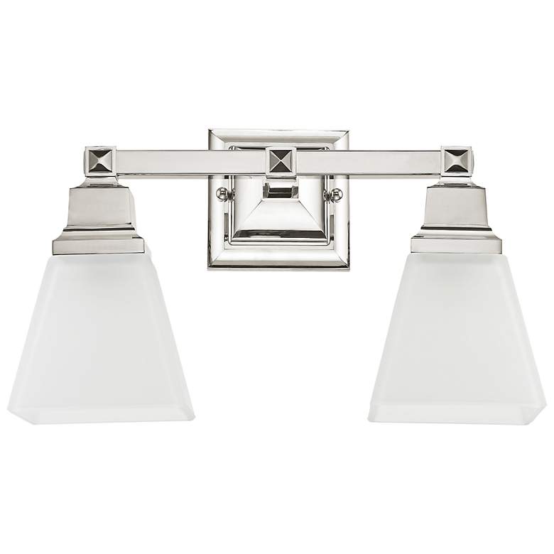 Image 5 Mission 9 1/2" High Polished Chrome 2-Light Wall Sconce more views