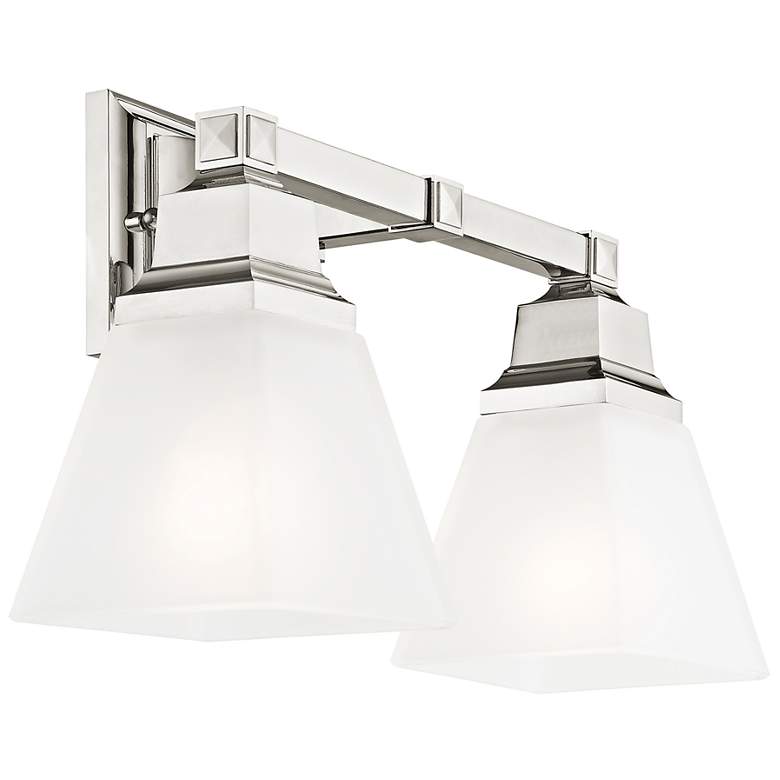 Image 6 Mission 9 1/2" High Polished Chrome 2-Light Wall Sconce more views