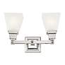 6_Mission 9 1/2" High Polished Chrome 2-Light Wall Sconce more views