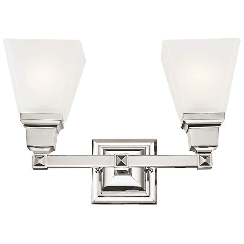 Image 7 Mission 9 1/2" High Polished Chrome 2-Light Wall Sconce more views