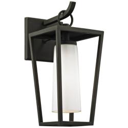 Mission Beach 13 1/2&quot; High Textured Black Outdoor Wall Light