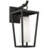 Mission Beach 13 1/2" High Textured Black Outdoor Wall Light