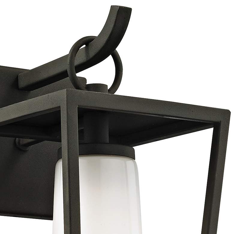 Image 2 Mission Beach 13 1/2" High Textured Black Outdoor Wall Light more views