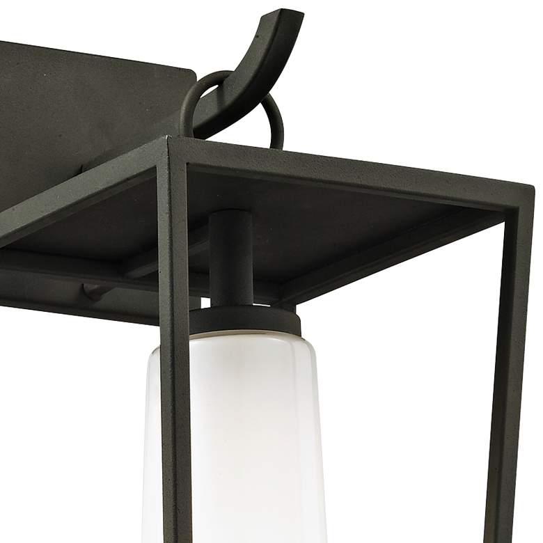 Image 2 Mission Beach 19 1/2" High Textured Black Outdoor Wall Light more views