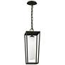 Mission Beach 19" High Textured Black Outdoor Hanging Light