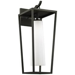 Mission Beach 23&quot; High Textured Black Outdoor Wall Light
