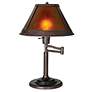 Mission Bronze 18" High Mica Shade Swing Arm Table Lamp in scene