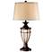 Mission Cage Night Light Urn Table Lamp with Table Top Dimmer