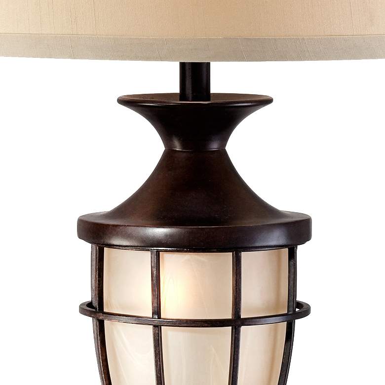 Mission Cage Night Light Urn Table Lamp with Table Top Dimmer more views