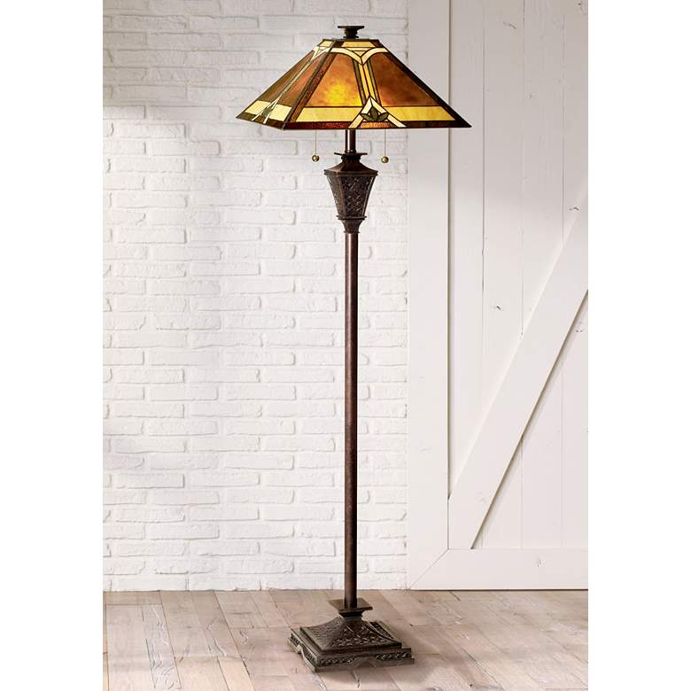 Image 1 Mission French Bronze Floor Lamp by Robert Louis Tiffany