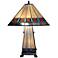 Mission Lighted Base Tiffany Style Table Lamp