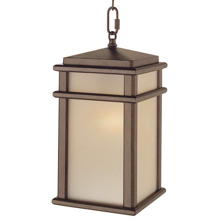 Image 1 Mission Lodge 13 1/2 inch High Hanging Outdoor Light