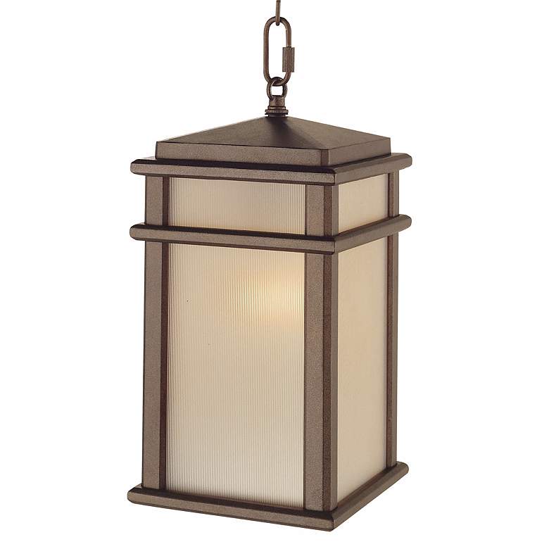 Image 1 Mission Lodge 13 1/2" High Hanging Outdoor Light