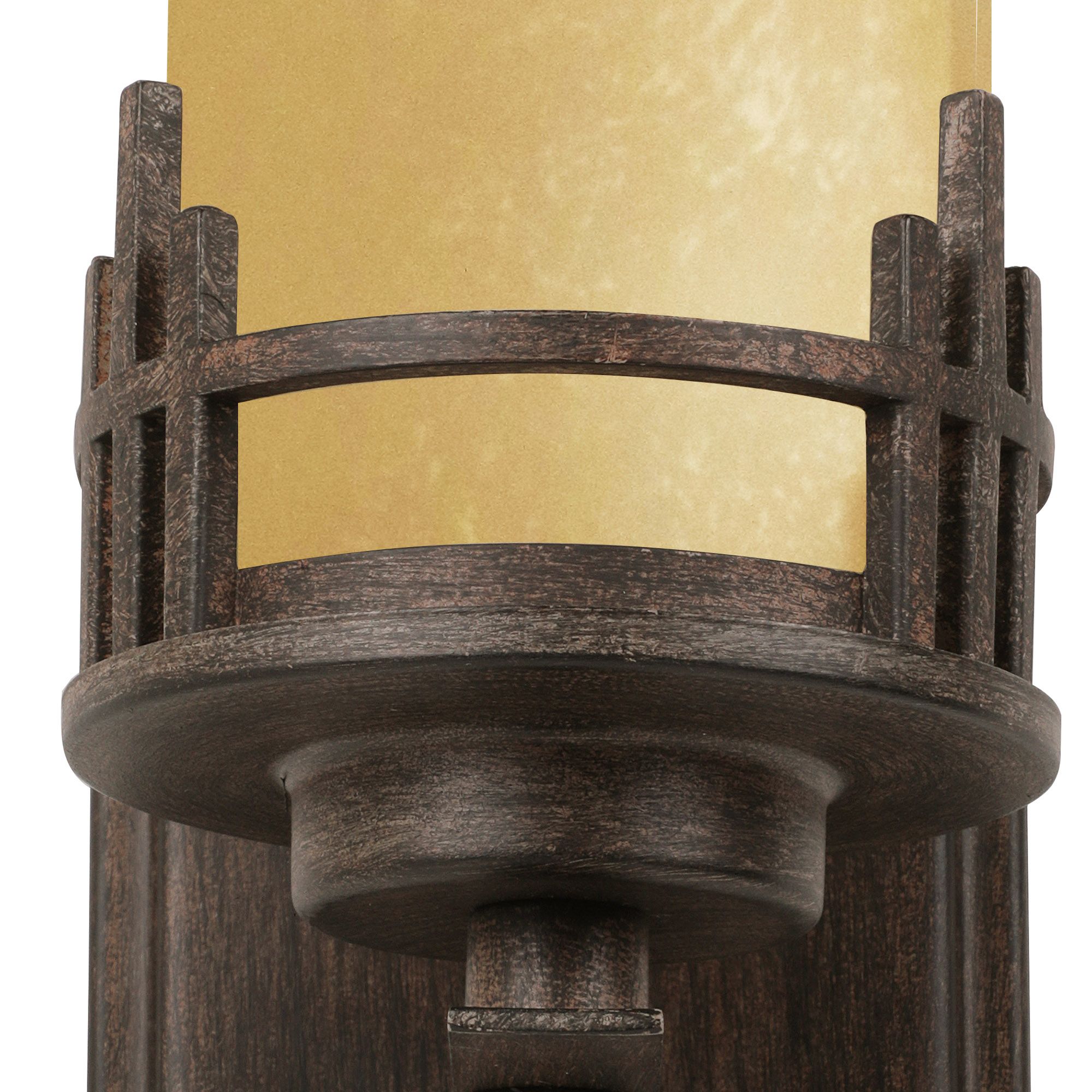 Image 4 Mission Ridge 10 1/2" High Goldenrod Glass Wall Sconce more views