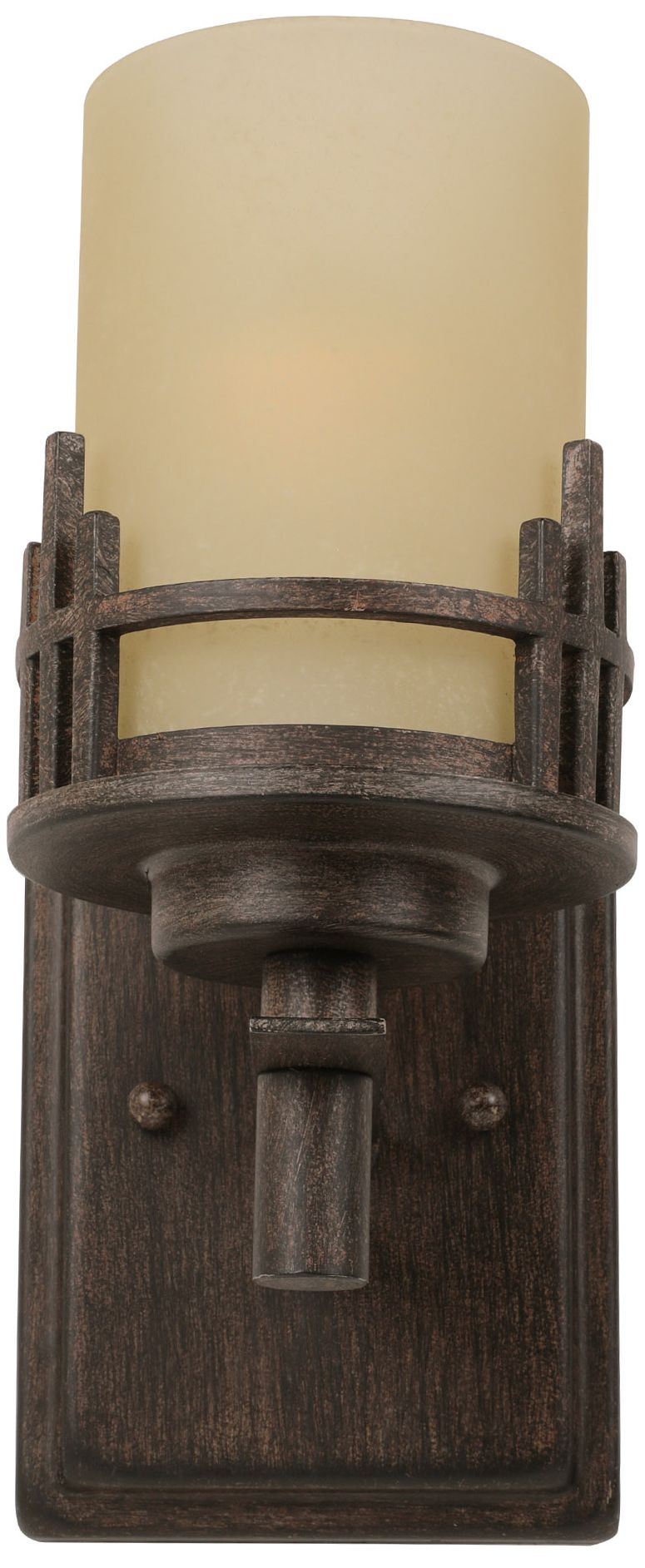 Image 5 Mission Ridge 10 1/2" High Goldenrod Glass Wall Sconce more views