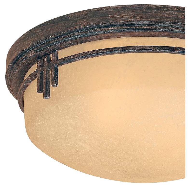 Image 3 Mission Ridge 13" Warm Mahogany Ceiling Light more views