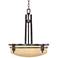 Mission Ridge 18" Wide Warm Mahogany and Scavo Glass Bowl Chandelier