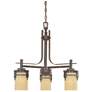 Mission Ridge 23" Wide Warm Mahogany 3-Light Chandelier