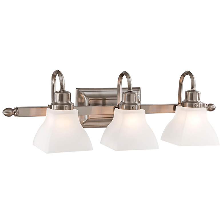 Image 1 Mission Ridge 25 1/2" Wide Brushed Nickel 3-Light Bath Light