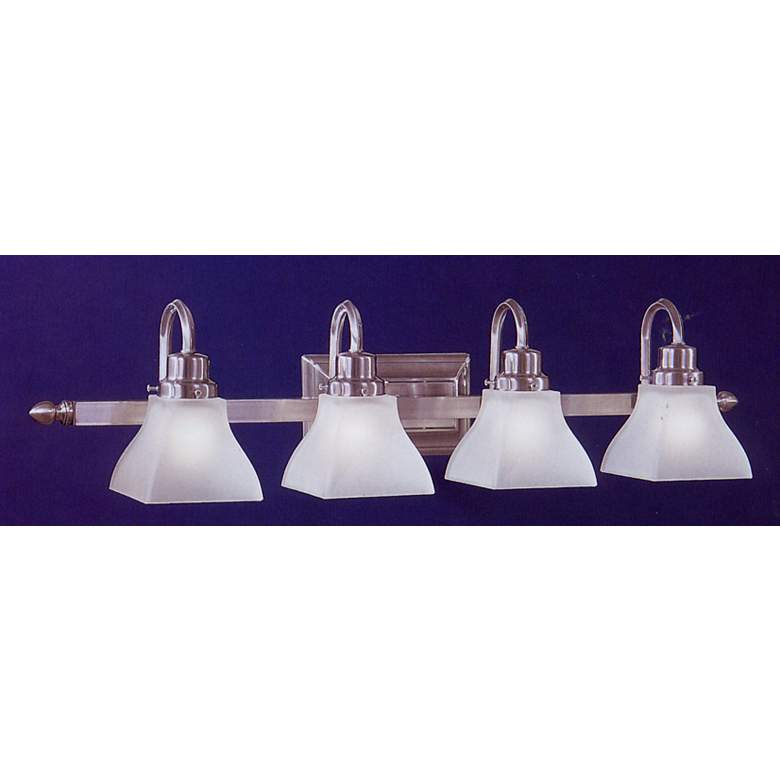 Image 1 Mission Ridge 33 1/2" Wide Brushed Nickel 4-Light Bath Light