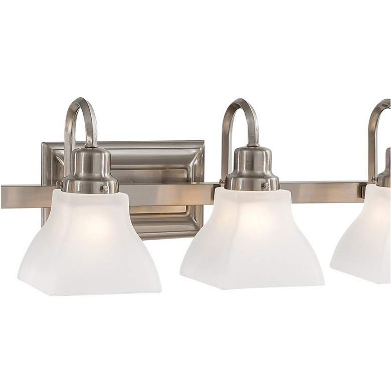 Image 3 Mission Ridge 33 1/2" Wide Brushed Nickel 4-Light Bath Light more views