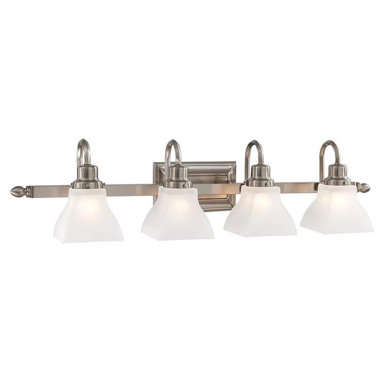 Image 5 Mission Ridge 33 1/2" Wide Brushed Nickel 4-Light Bath Light more views
