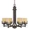 Mission Ridge Warm Mahogany 6-Light Chandelier - #M4355 | Lamps Plus