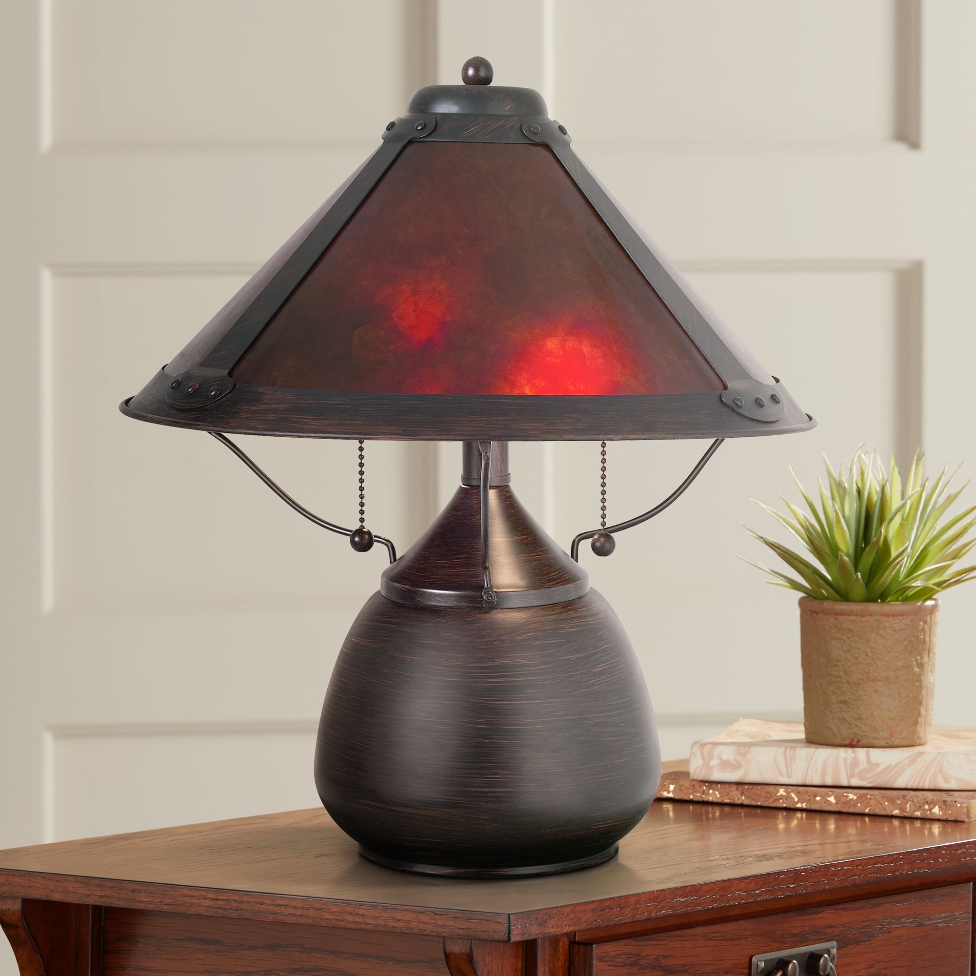 cal lighting mission metal table lamp