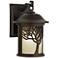 Mission Style Oak Tree 12 1/4" High Bronze Outdoor Wall Light