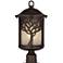 Mission Style Oak Tree 18 3/4" High Bronze Finish Post Light