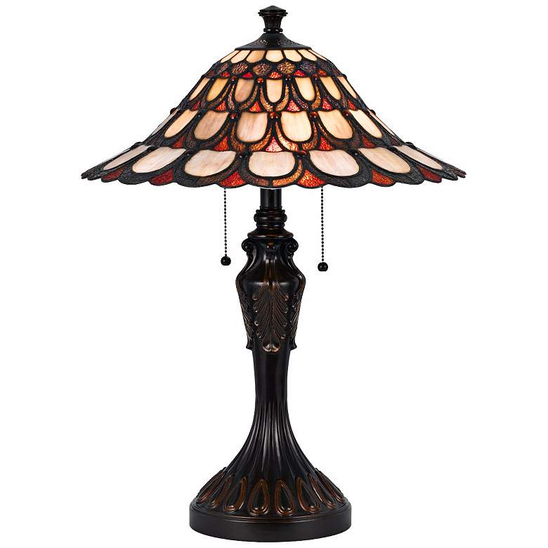 Image 1 Mission Tiffany Style Bronze Table Lamp