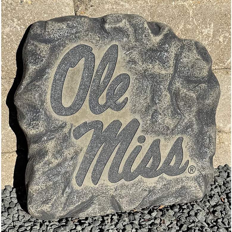 Image 1 Mississippi Ole Miss 11"H Trevia Graystone Stepping Stone