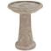 Missy Fleur 19 1/2" High Outdoor Cement Birdbath