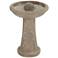 Missy Sunflower 20 1/4" High Gray Outdoor Cement Birdbath