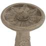 4_Missy Sunflower 20 1/4" High Gray Outdoor Cement Birdbath more views