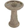 6_Missy Sunflower 20 1/4" High Gray Outdoor Cement Birdbath more views