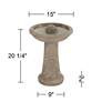 7_Missy Sunflower 20 1/4" High Gray Outdoor Cement Birdbath more views