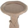 3_Missy Water Lily 23" High Light Brown Outdoor Cement Birdbath more views