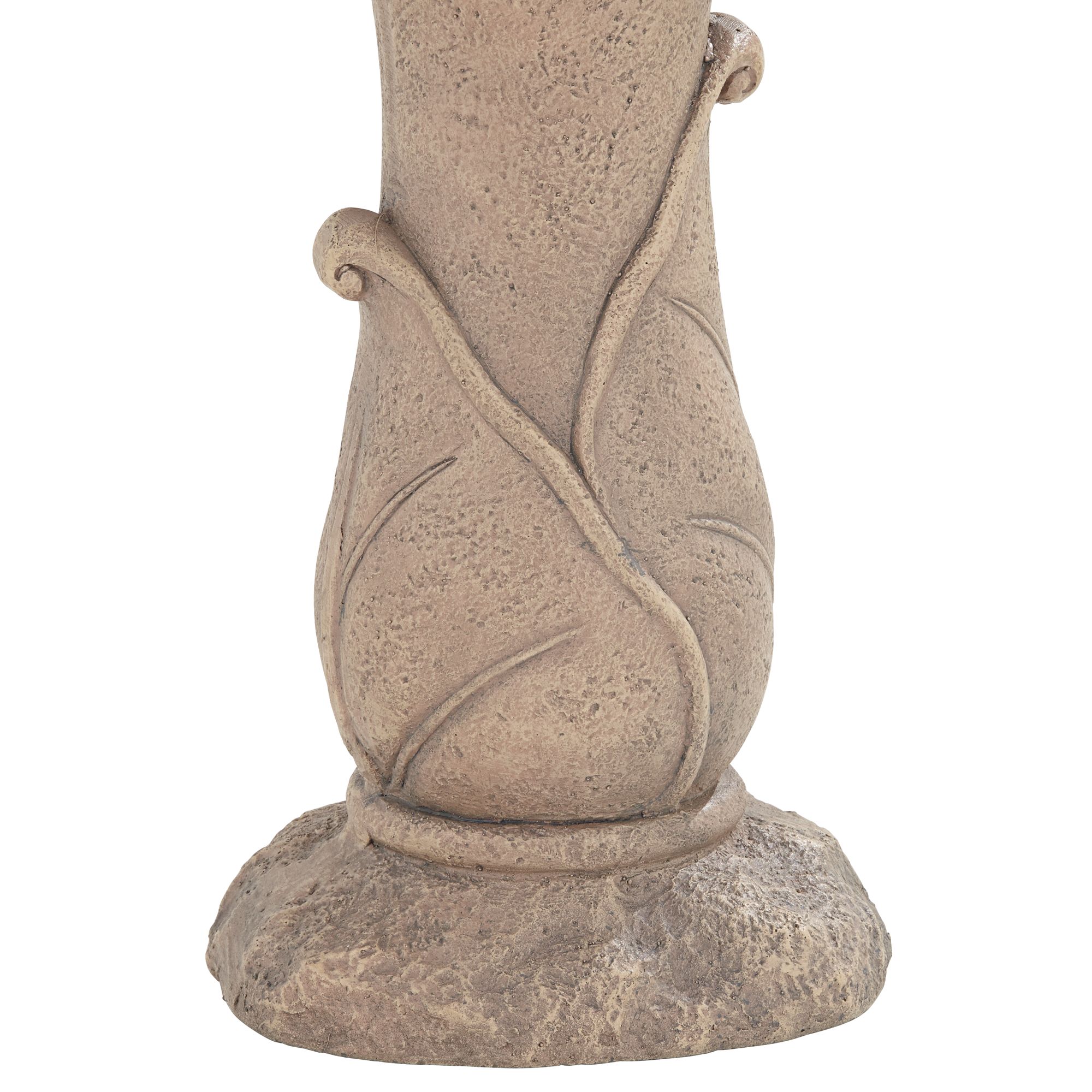 Image 4 Missy Water Lily 23" High Light Brown Outdoor Cement Birdbath more views