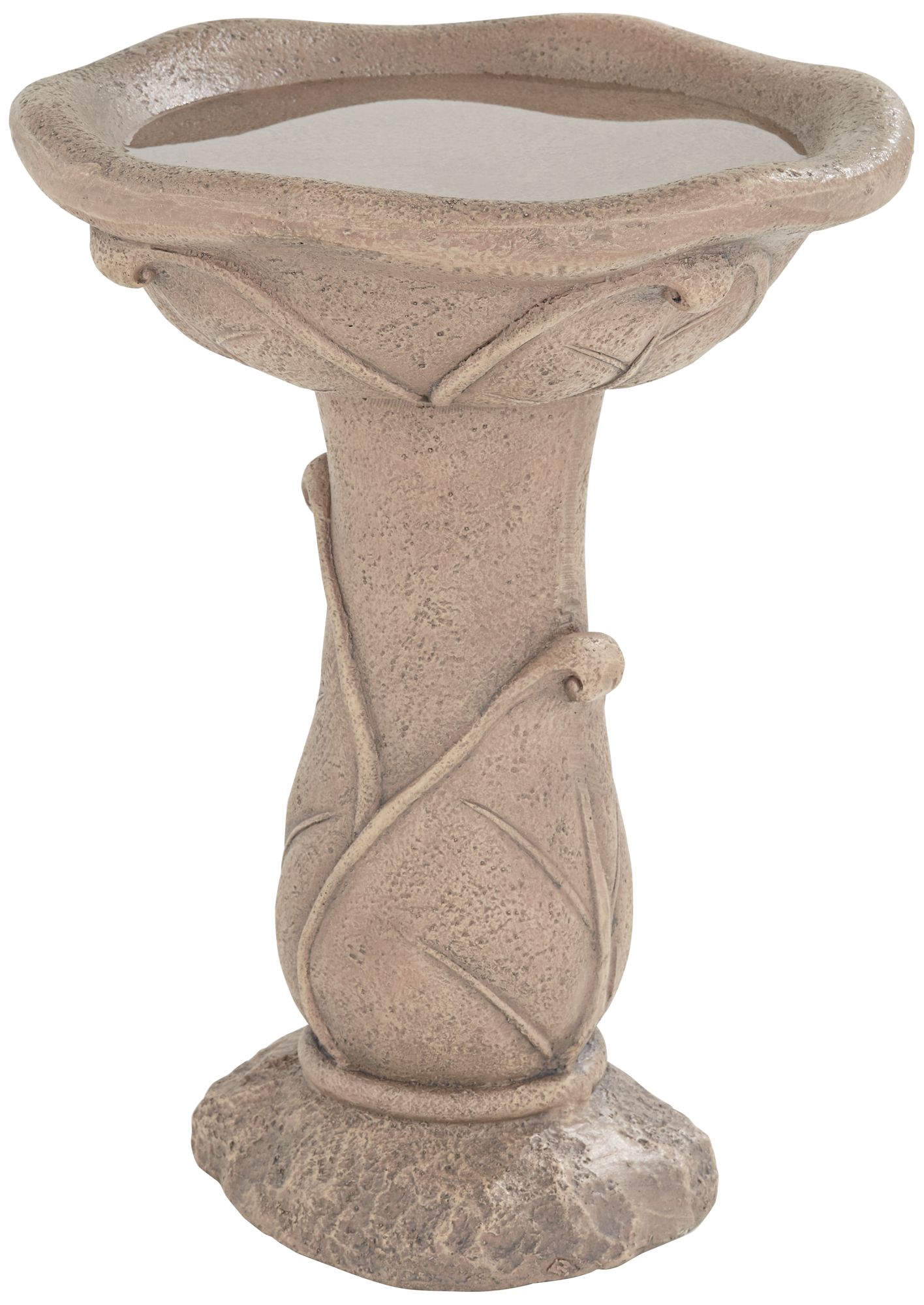 Image 7 Missy Water Lily 23" High Light Brown Outdoor Cement Birdbath more views