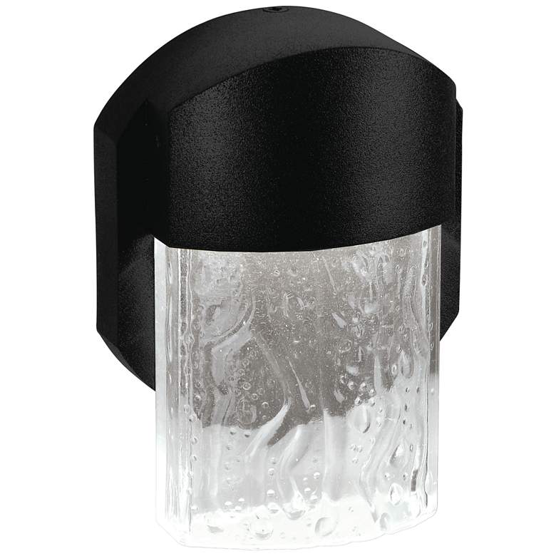 Image 1 Mist 10 inch High Black Steel LED Outdoor Wall Light