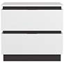 4_Misti 23" Wide White Metallic Gray Wood 2-Drawer Nightstand more views