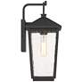 Misty 16 1/4" High Sand Black Outdoor Wall Light