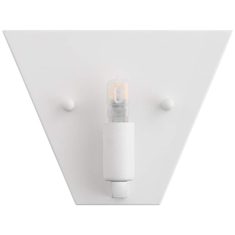 Image 4 Misty 6 1/4" High White and Gold Leaf LED Wall Sconce more views