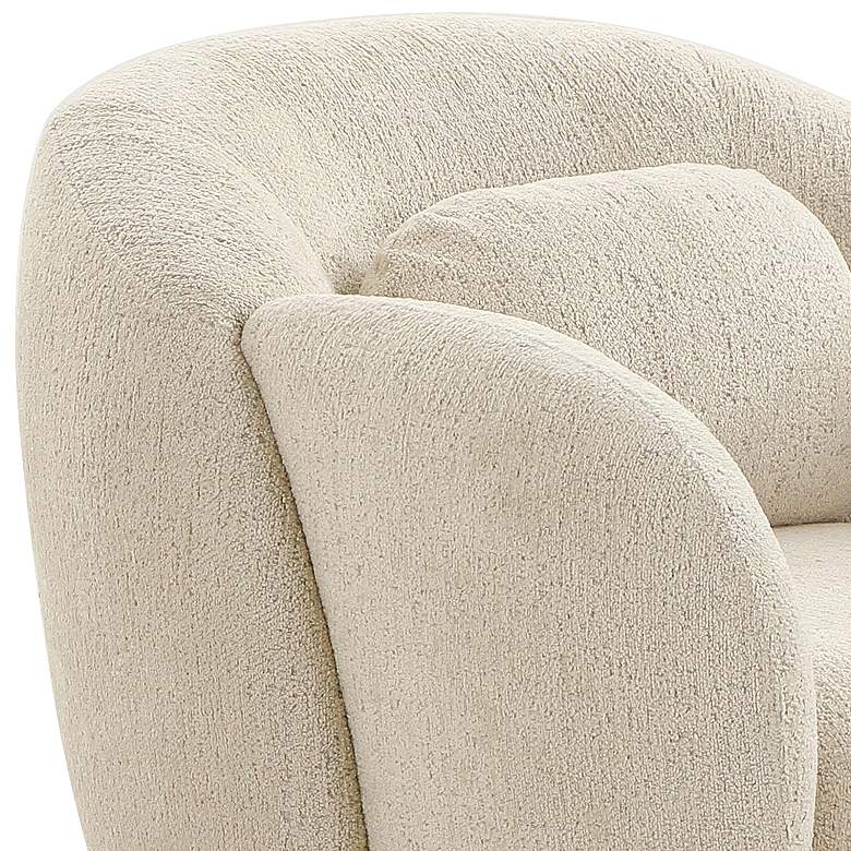 Image 2 Misty Cream Boucle Fabric Accent Chair more views