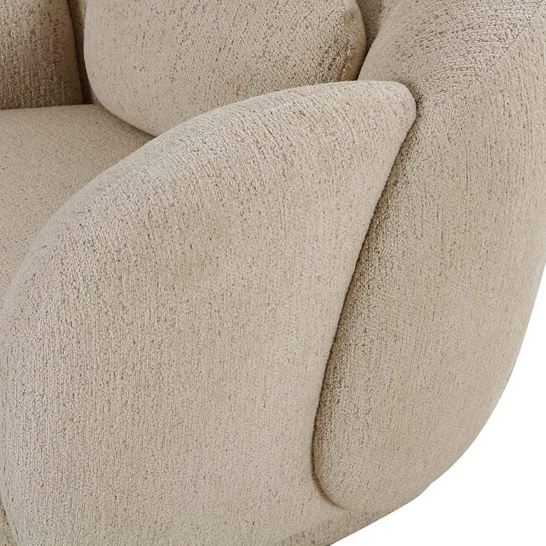 Image 3 Misty Cream Boucle Fabric Accent Chair more views