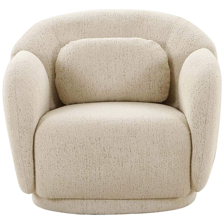 Image 4 Misty Cream Boucle Fabric Accent Chair more views