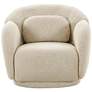 Misty Cream Boucle Fabric Accent Chair