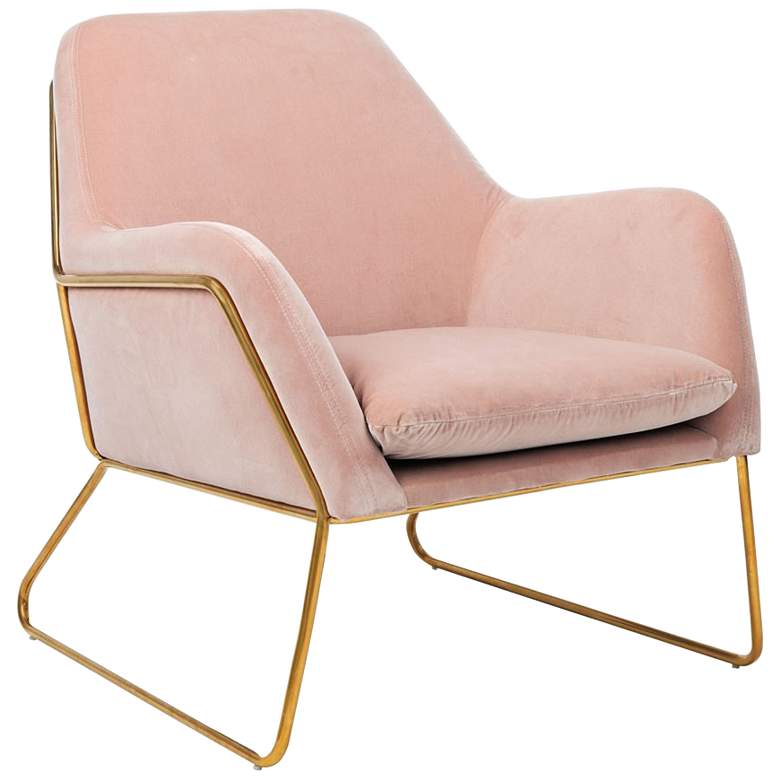 Image 2 Misty Metal Frame Blush Accent Chair